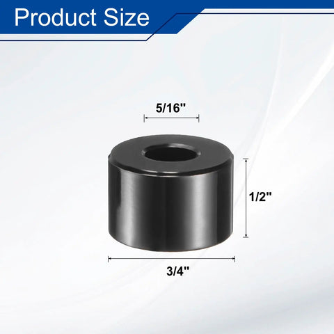Top Shelf 10 Pack Stainless Steel Spacers 5/16 Bore 3/4 Outer Diameter Half Inch Length dimensions illustration.