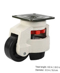 4 Pack Heavy Duty Swivel Leveling Casters GD-80F 500kg Load Capacity For Workbenches Utility Carts And Equipment Industrial Plate Caster Wheels For Easy Mobility, 3.5 in wheel