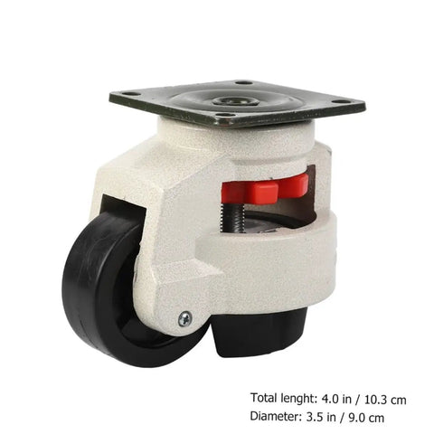 4 Pack Heavy Duty Swivel Leveling Casters GD-80F 500kg Load Capacity For Workbenches Utility Carts And Equipment Industrial Plate Caster Wheels For Easy Mobility, 3.5 in wheel
