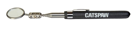 Diameter Inspection Mirror 1-1/4 Inch Black With Pivoting Ball Joint And Telescoping Stainless Steel Handle From 8-1/4 Inch To 36-1/4 Inch