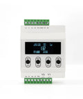 Heavy Duty Load Cell Sensor With Transmitter And Display, Industrial Force And Weight Pressure Sensor With 0-5V 0-10V 4-20mA Outputs, RS485 Modbus Ready, 500 Kg Capacity With Amplifier front view with terminal blocks and display