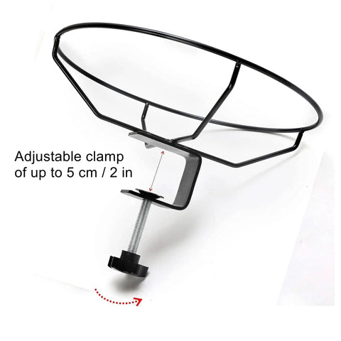 Deck Mounted Bird Bath Bowl For Balcony Railings 12 Inch Unheated Outdoor Bird Bath With Fence Clamp and detachable design