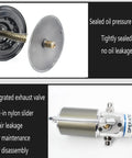 Portable 5 Gallon High Pressure Pneumatic Grease Pump Kit with sealed oil pressure plate and integrated exhaust valve