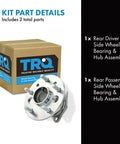 Rear Wheel Bearing And Hub Assembly Set For Lexus ES300 ES330 ES350 Toyota Avalon And Camry 2 Piece Left And Right With ABS Ready To Install Fits 2002 Through 2012 Models with box and part details visible