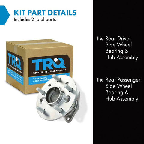 Rear Wheel Bearing And Hub Assembly Set For Lexus ES300 ES330 ES350 Toyota Avalon And Camry 2 Piece Left And Right With ABS Ready To Install Fits 2002 Through 2012 Models with box and part details visible
