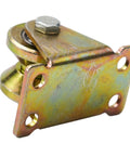 Close-up of Heavy Duty V Groove Wheels For Sliding Gates Badass Rigid Caster with durable steel construction.