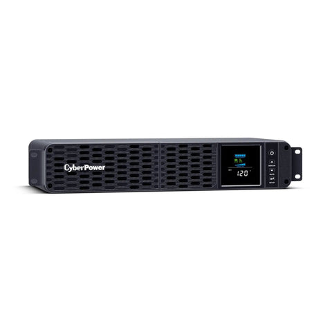 Front view of PFC Sine Wave UPS Battery Backup and Surge Protector, 2000VA 1200W, Eight NEMA 5-20R Outlets, short depth 2U rackmount