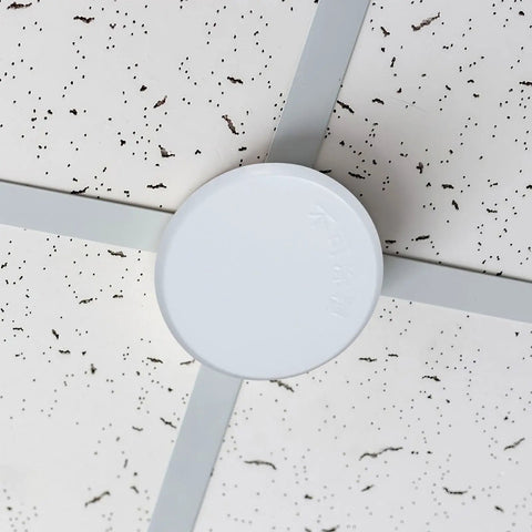 5 Pack White Fire Sprinkler Concealed Covers with Rustproof Replaceable Convex Trim Rings for Tight Fit Recessed Ceiling Mounts Easy Swap Decorative Escutcheon Plates to Polish Your Space with a Clean Look for Modern Apartments and Offices on ceiling
