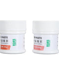 Two jars of non corrosive solder paste for electronics repair, 25 to 45 micron flux particles, pro grade solder aid, two pack