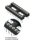 20 Pack 2.54mm Pitch DIP IC Socket Dual Row 20 Pins Round Pins Soldering Friendly for Electronics DIY Projects and Experiments