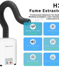 Kick Nasty Fumes To The Curb With Pro Grade Compact Fume Extractor For Laser Engraver And 3D Printer Plus Desktop Soldering Station Clean Air Ventilation System Setup, desktop fume extractor with flexible arm and lightweight design.