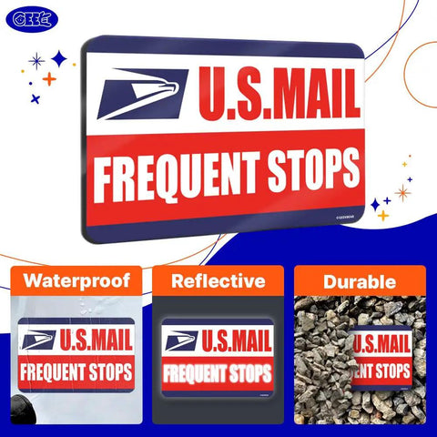 Mail Delivery Driver Car Magnet 2 Pack Magnetic Vehicle Sign For Couriers Go To Sign With High Visibility 11.7 by 8.2 Inches