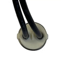 Universal 12V Amber Indicator Light Pack with Half Inch Mounting Diameter, rear view of light base and wiring, 5 Pack