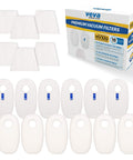 Shark Rocket Replacement Filter Set With Six Allergen Filters, Six Washable Foam Filters, And Six Felt Filters For HV319Q 320 321 322 324 325 And UV330 422 displayed with packaging.