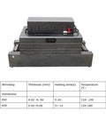 Heavy Duty 220V Heat Shrink Wrap Machine With Electric Tunnel Conveyor And Film Sealer, industrial design, temperature chart