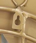 Close-up of Heavy Duty Wall Mounted Coat Hook With Snowflake Design Iron Wall Hook's keyhole mounting feature.