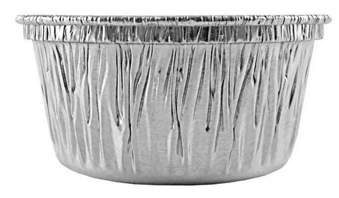 4 Oz Aluminum Foil Cups With Clear Plastic Lids For Cupcakes Muffins Ramekins And Bakeware Tins Disposable Kitchenware