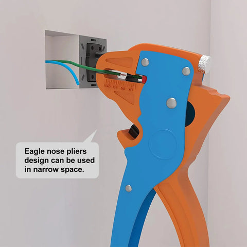 Automatic Wire Stripper And Cutter For Electronics And Automotive Repair A Built Tough Heavy Duty 2 In 1 Tool Strips 14 To 24 AWG Wires With Durable Steel Blades And Glass Fiber Nylon Frame For Quick Easy And Precise Wire Stripping