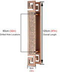 Front view of Oriental Style Barn Door Pull Handle Set For Interior And Exterior Use Dope Antique Push Pull Handle With Install Fittings.