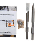 Heavy Duty Demolition Jack Hammer Concrete Breaker 1100W 15J With 3900 BPM, 110V 60Hz, tools and manual included.