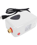 Top Shelf 3000 Watt Instant Hot Water Heater Featuring A Crisp LCD Display And Sturdy Wall Mount Bracket, compact design and plugged in.