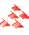 Heavy Duty Plastic Cable Stackers With Nails, 25 Pack Wire Fasteners for organizing cords, red PP plastic design, 22x39mm.