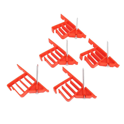 Mingzhe Multi Cable Clips 25 Pack versatile red plastic cable stackers with nails for organizing electrical wires neatly.