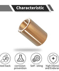 Heavy Duty Cast Brass Wrapped Oilless Sleeve Bearing 3 By 8 Inch Bore With 1 By 2 Inch Outer Diameter And 3 By 4 Inch Length For Tough Machinery
