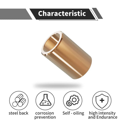 Heavy Duty Cast Brass Wrapped Oilless Sleeve Bearing 3 By 8 Inch Bore With 1 By 2 Inch Outer Diameter And 3 By 4 Inch Length For Tough Machinery