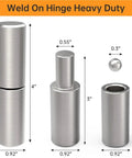 Heavy Duty Weld On Barrel Hinges 4-Inch By 1-Inch For Iron Doors And Metal Gates Ball Bearing Weldable Gate Hardware