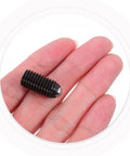 Lock It Down Tight With These 10 Pack Heavy Duty Carbon Steel Hex Ball Plunger Grub Screws held in hand showing detail and size.