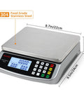 Massive 88Lb 40Kg Digital Kitchen Scale With 0.05Oz 1G Precision Price Computing Stainless Steel 304 Large LCD Display