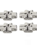 4 Piece Mini Hidden Hinge Set For Jewelry Boxes And Folding Doors, 180 Degree Zinc Alloy And Steel Hinges