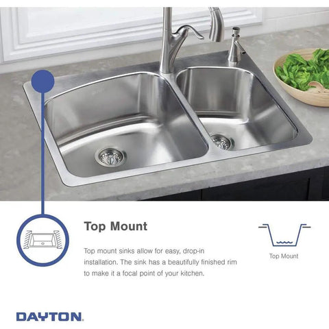 Single Bowl Drop-In Stainless Steel Kitchen Sink 25 By 21 Inches, Built Tough For Everyday Use, ADA Compliant When Properly Installed