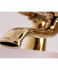 Charleston Deck Mount Clawfoot Tub Filler With Hand Shower Six And A Half Inch Centerset Classic Charleston Vibe Solid Brass Spout