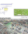 Colorful 10 LED Soldering Practice Board Kit For Teens And Adults, CD4017 Electronic DIY Project, Glass Fiber PCB diagram