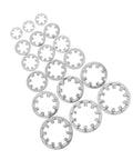Stainless Steel Internal Tooth Lock Washers Set 300 Piece Star Shape Assortment Kit For Heavy Duty Fastening