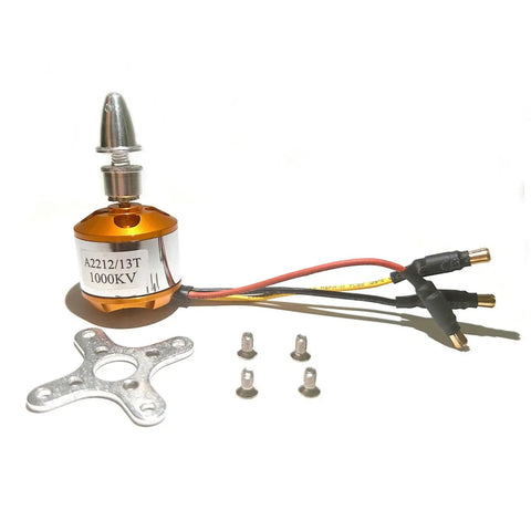 A2212 1000KV Brushless Outrunner Motor For RC Drones And Multirotors With High Torque And Strong Thrust, pre-wired banana plugs