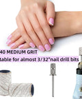 100 Pcs 240 Grit White Sanding Bands For Nail Drill Bit 0.31 In Diameter Extreme Fine Grit Sanding Belts and nail drill bit tools