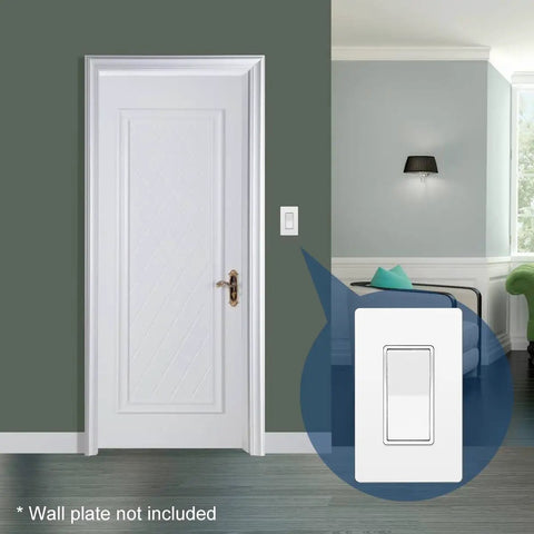 Single Pole Decorator Light Switches 20 Pack Rocker Paddle Wall Switches 15A 120/277V On Off Interrupter UL Listed White installed