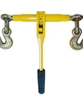 Beefy Ratchet Load Binders Three Eighths To One Half Inch Two Pack With Grab Hooks 9200 Lbs Working Load Grade 70 80 Chain Tie Downs