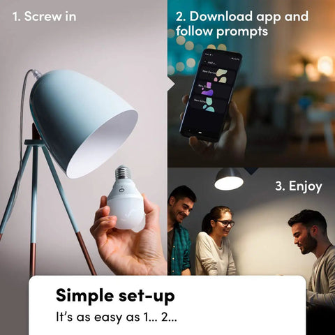 Simple setup guide for WiFi Color Changing A19 Smart LED Bulb Pack Dope Bright 800 Lumens, No Hub Needed, Billions of Colors