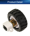N20 Mini Gear Motor DC 6V 50RPM with D Shaft and plastic wheel for DIY toys and micro robotics projects