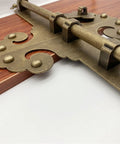 Workhorse Sliding Bolt Door Latch Secure Slide Lock For Garden Barn Fence Shed And Patio Gate Bronze large size close-up detail.
