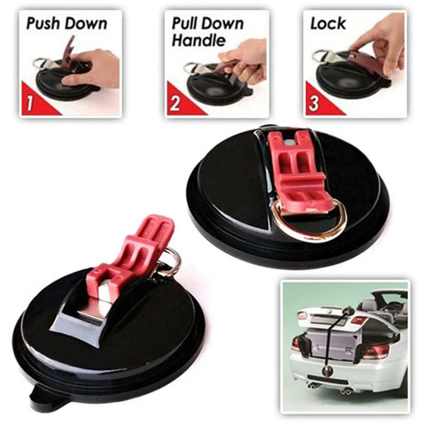 Beefy Heavy Duty Vacuum Suction Cup Anchor for Glass Lifting and Car Mounts with Securing Hook, sturdy ABS, PVC, and metal