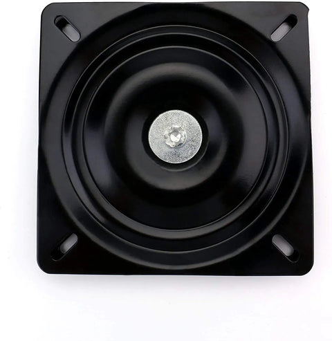 Top view of 2 Pack Beefed-Up Heavy Duty 6.15 Inch Bar Stool Swivel Plate Replacement with solid ring of ball bearings.