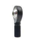 Top Shelf Male Right Hand Rod Ends 3/8 Bore 3/8-24 Threads Heat Treated 52100 Steel Heims With Black Oxide Coating showing detailed side view.