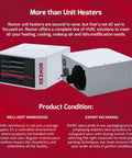 Heavy Duty Vertical Natural Gas Garage Heater Kickin Out 120000 BTU Of Knockout Warmth For Commercial Spaces And Workshops With Dependable Forced Air Flow, showing detailed design and airflow features.