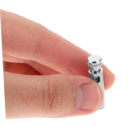 Hand holding durable practice fencing tip replacement for realistic drills, precise fit with fencing gear, chrome finish.