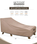 Waterproof Patio Lounge Chair Cover Set Heavy Duty Outdoor Chaise Lounge Covers 2 Pack 80L X 28W X 30H Inches Weatherproof